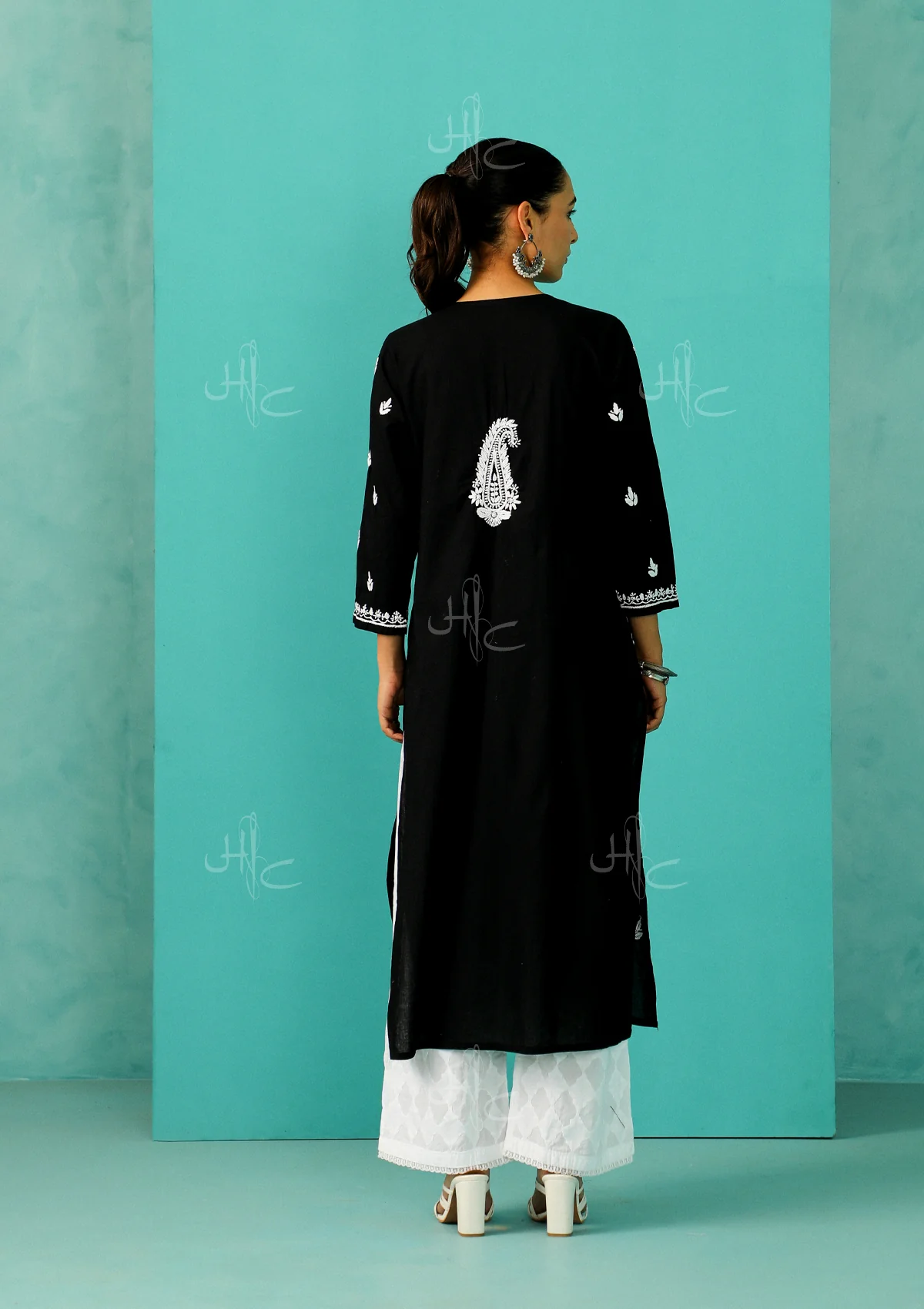 Chandni Chikankari Cotton A-line Kurta - Image 6