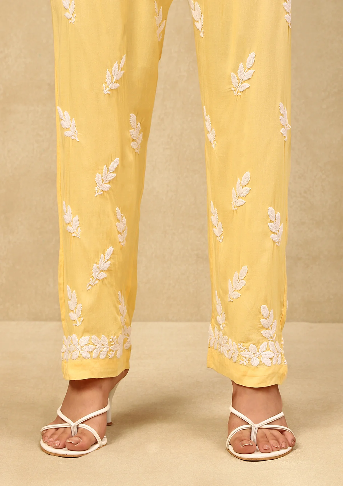 HOC Bushra Chikankari Modal Straight Kurta Set - Image 6