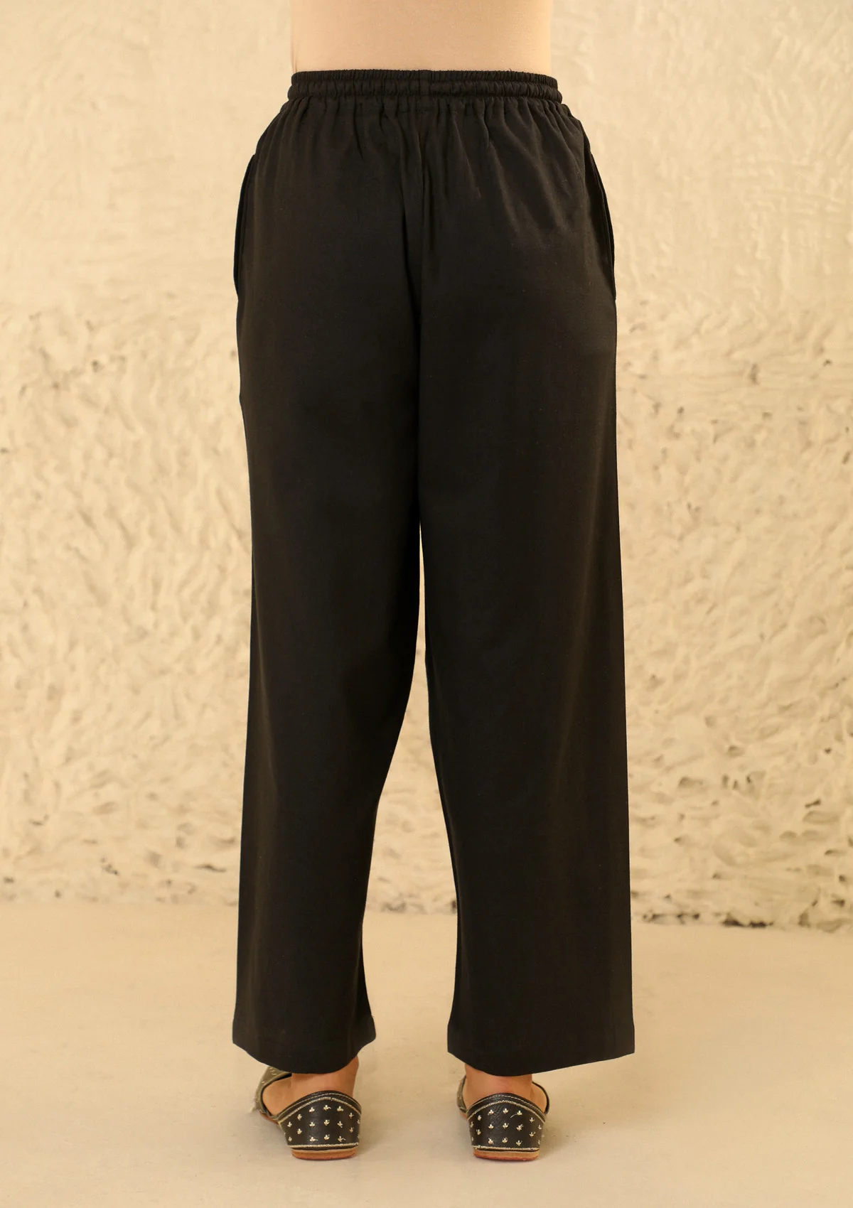 Cotton Loom Women's Solid Straight Pant - Black - Image 4