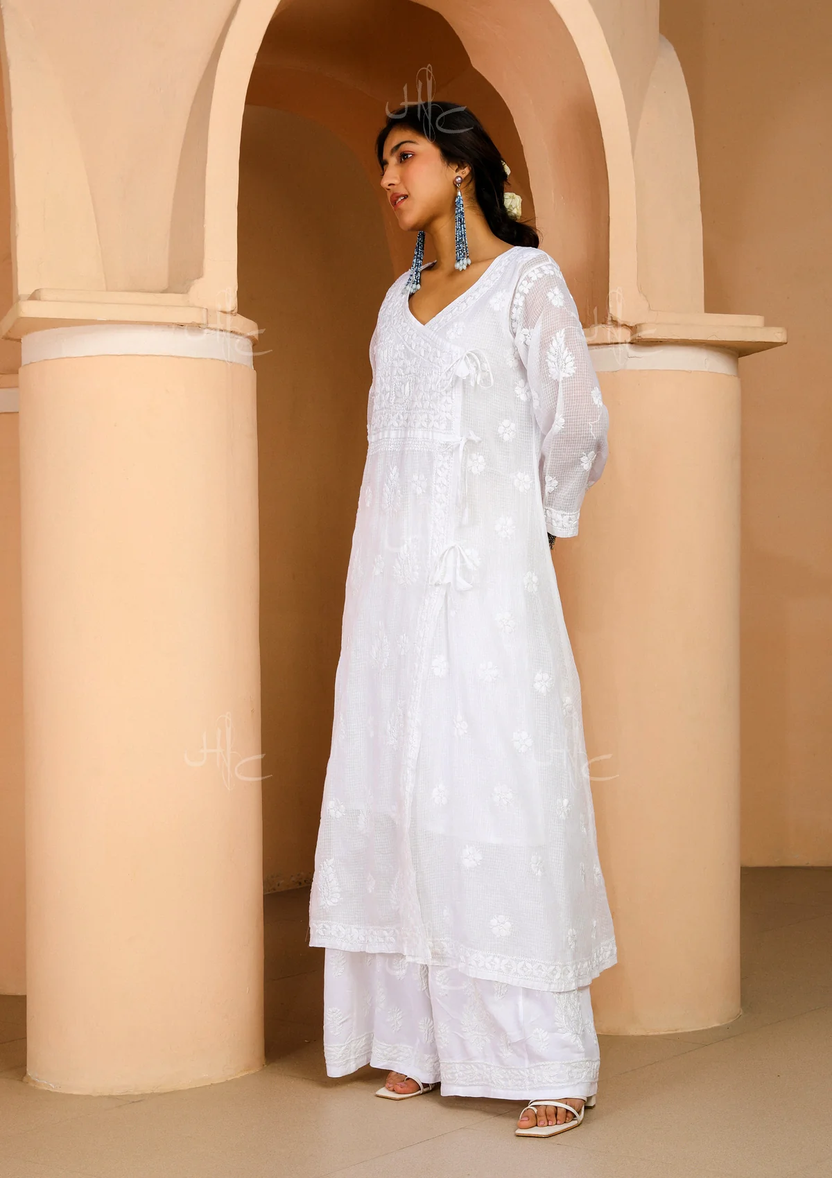 HOC Nazakat Chikankari Kota Angrakha with Inner - Image 7