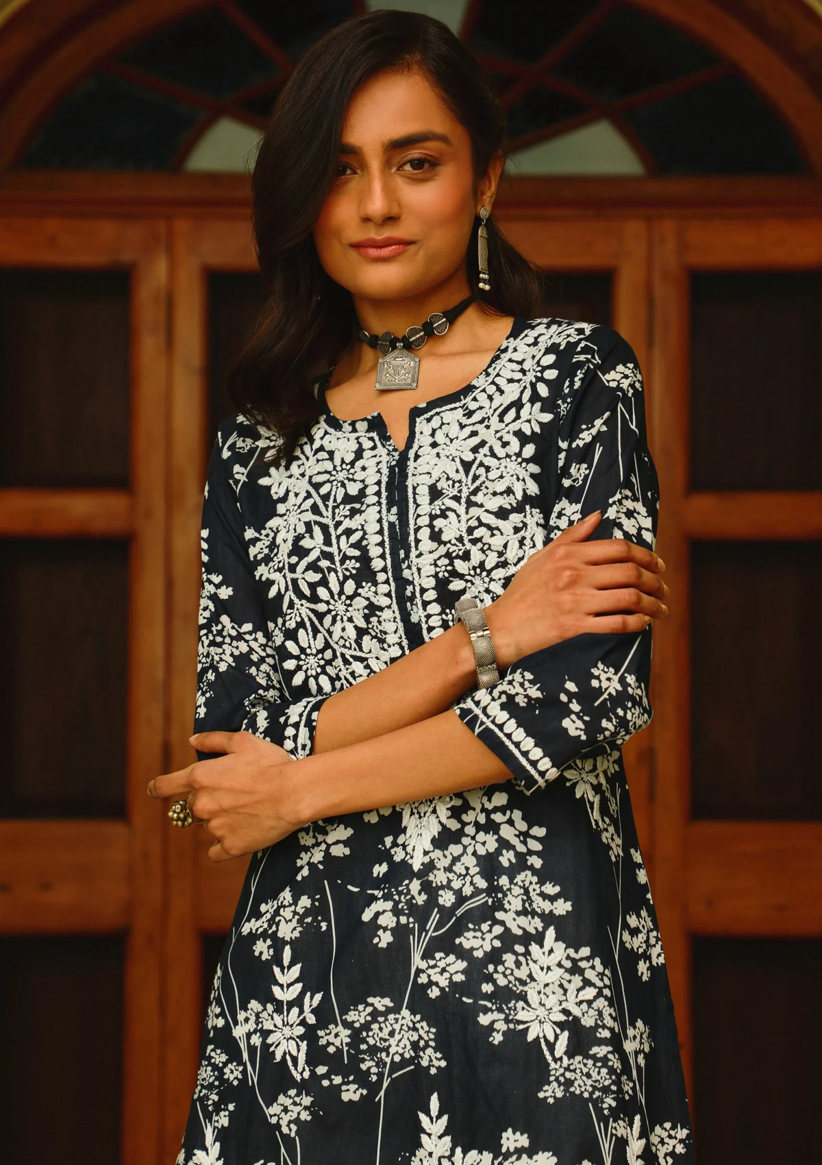 Zainab Chikankari Mulmul Straight Kurta